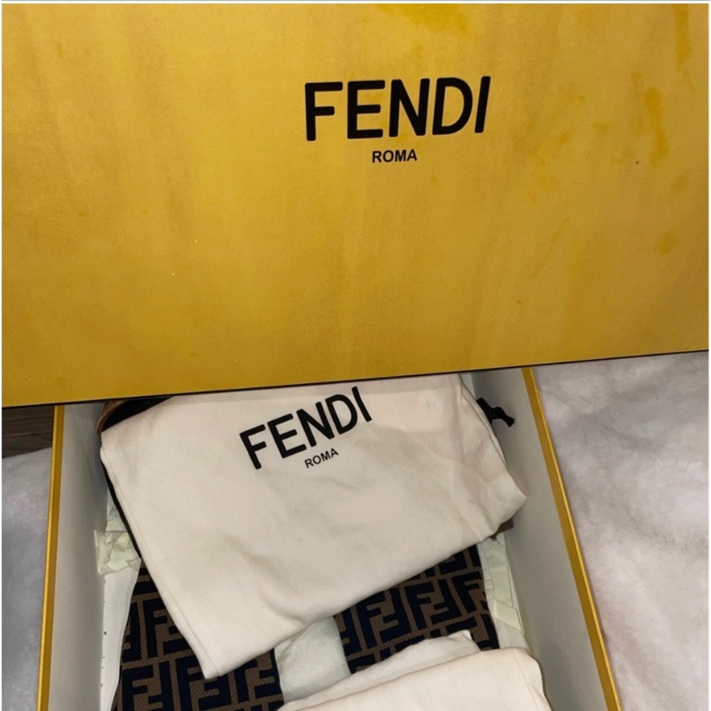 Fendi Over the Knee Boots - Black and Brown
